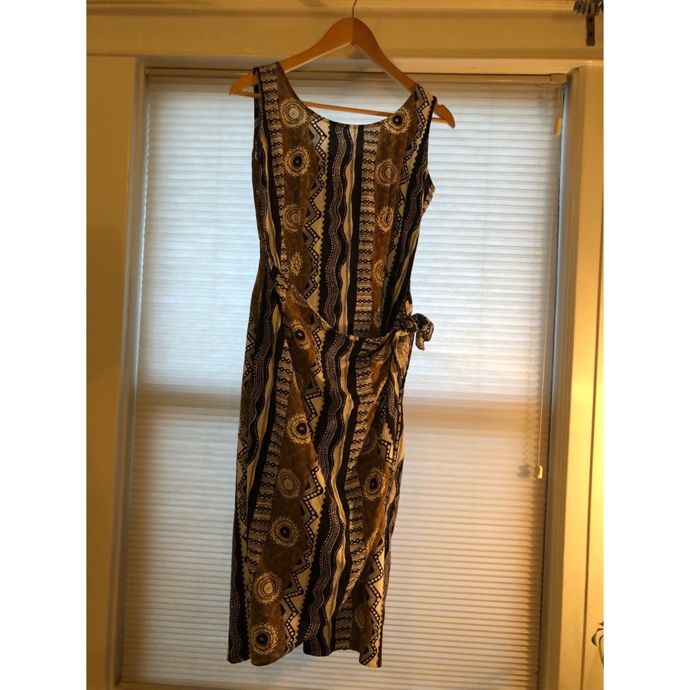 Vintage African Print Wrap Dress